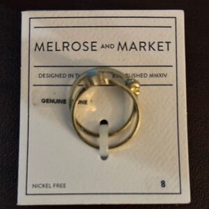 Melrose and Market Gold Tone Rings with Stone Accent